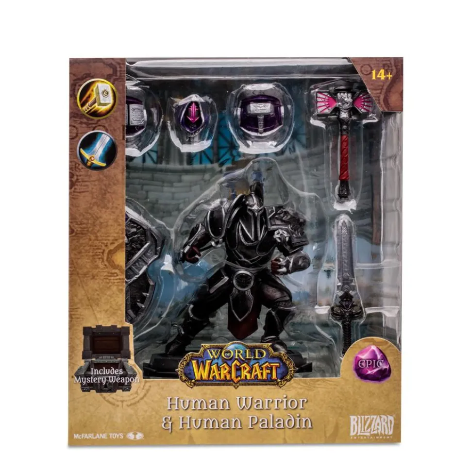 World of Warcraft - Human Warrior & Human Paladin (Epic) 1/12th Scale Posed Figure