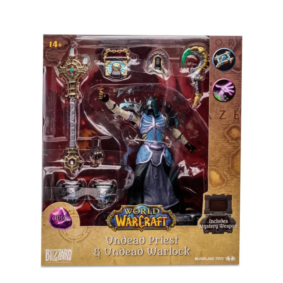 World of Warcraft - Undead Priest & Undead Warlock (Epic) 1/12th Scale Posed Figure