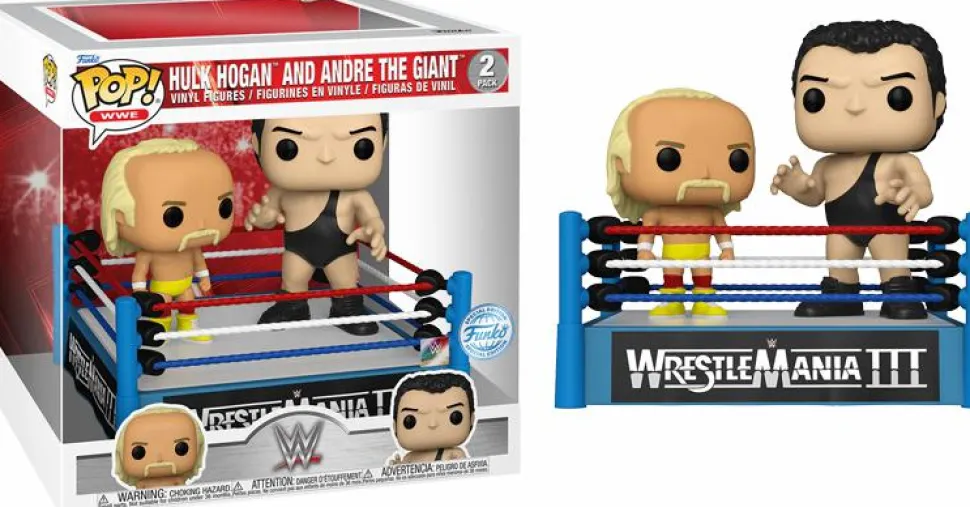 WWE - Hulk Hogan vs. Andre the Giant Wrestlemania III Pop! Moment Vinyl Figure 2-Pack