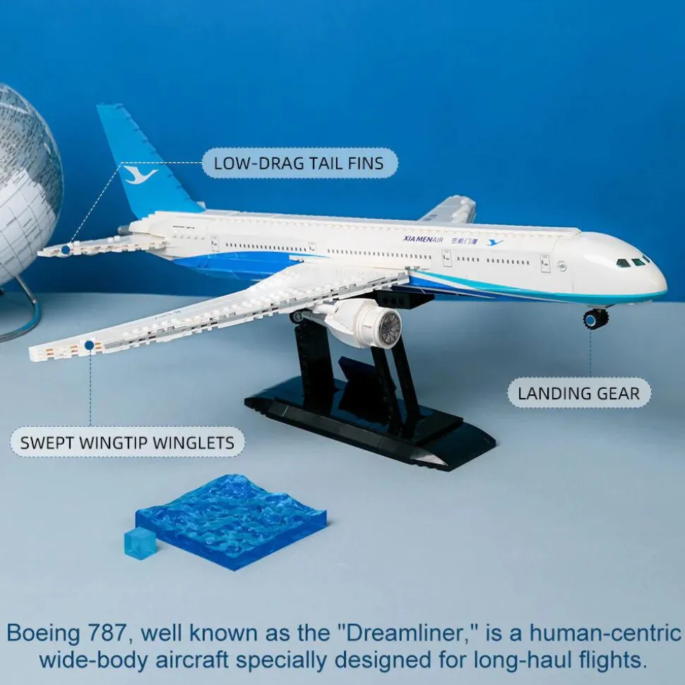 XiamenAir - Boeing 787-9 Dreamliner Building Block Construction Set (745 Pieces)
