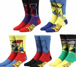 X-Men - Classic Characters Colorblock Crew Socks 5-Pack (One Size)