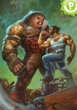 X-Men - Juggernaut vs. Wolverine Fine Art Print by Alex Horley