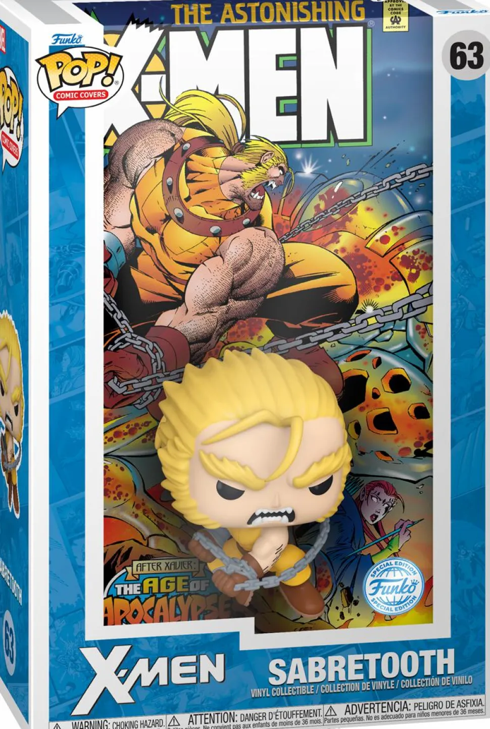 X-Men - Sabretooth in The Astonishing X-Men #2 Pop! Comic Covers Vinyl Figure