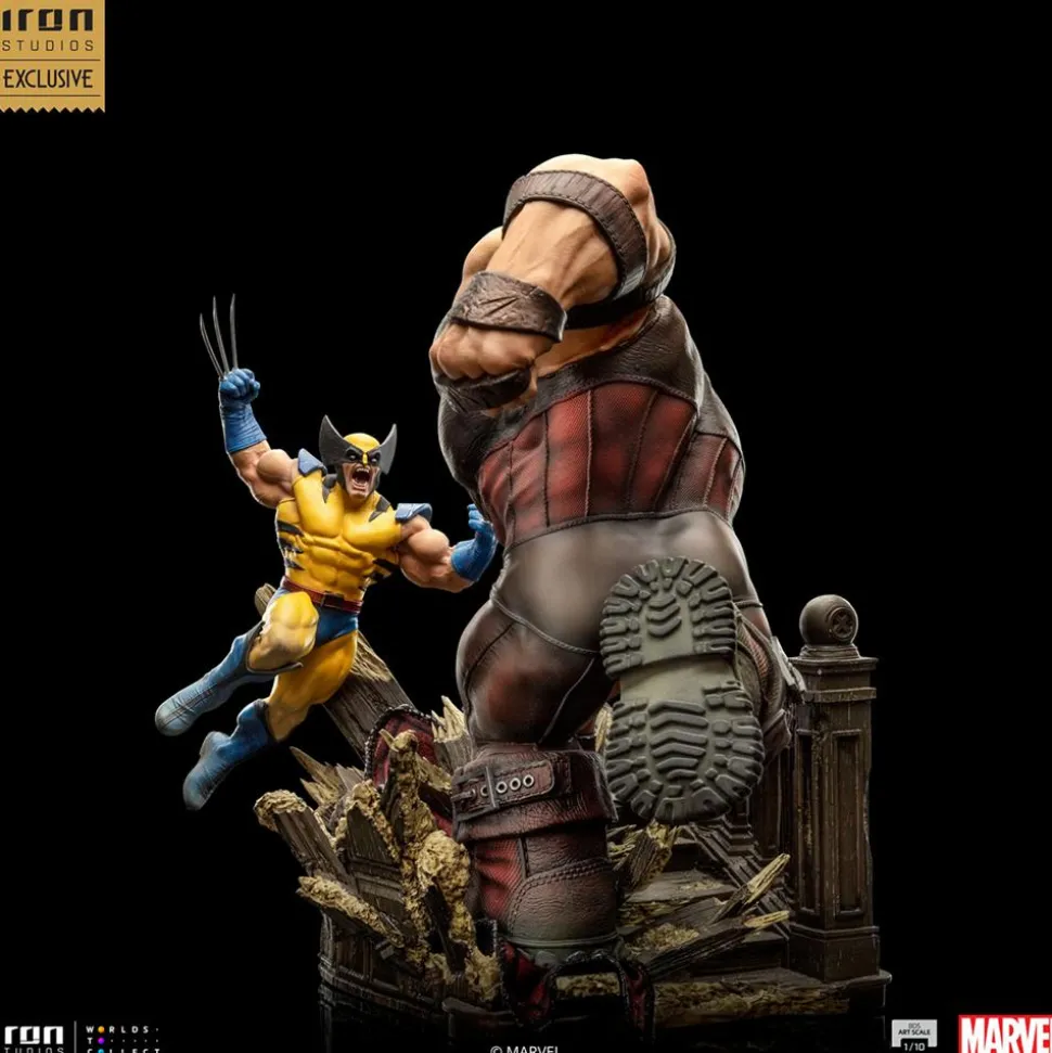 X-Men - Wolverine vs. Juggernaut Deluxe 1/10th Scale Diorama Statue (Iron Studios Exclusive)