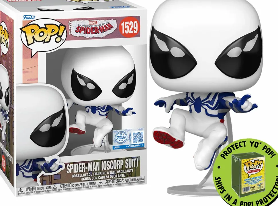Your Friendly Neighborhood Spider-Man (2025) - Spider-Man (Oscorp Suit) Pop! Vinyl Figure in Acrylic Pop! Protector (Popcultcha Exclusive)