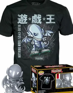 Yu-Gi-Oh! - Blue Eyes Toon Dragon Metallic Pop! Vinyl Figure & T-Shirt Box Set