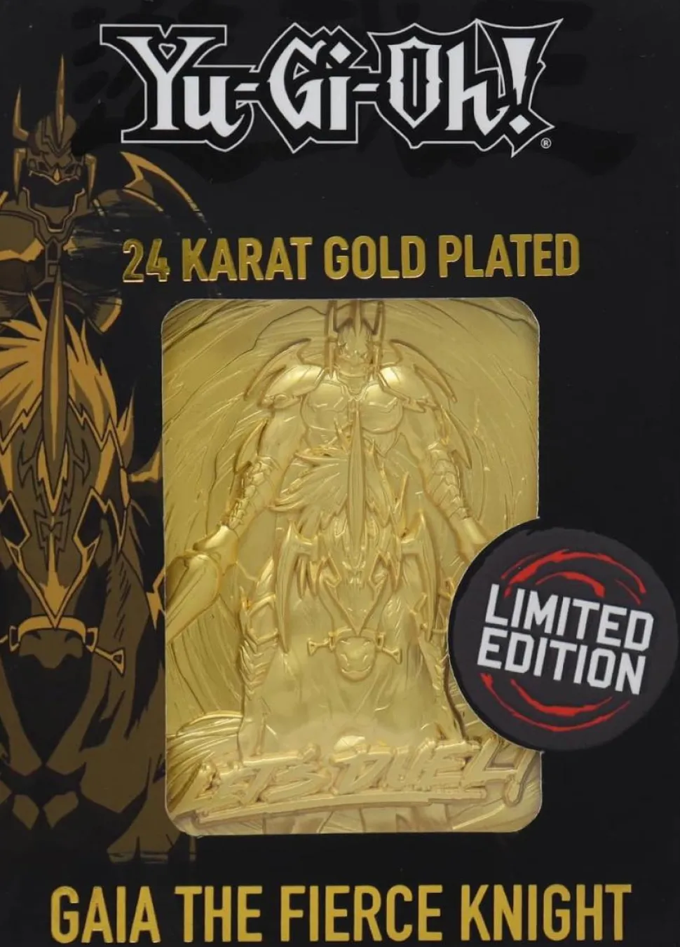 Yu-Gi-Oh! - Gaia the Fierce Knight Limited Edition 24K Gold Plated Metal Card