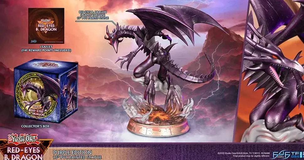 Yu-Gi-Oh! - Red Eyes B. Dragon (Purple Edition) 13" PVC Statue