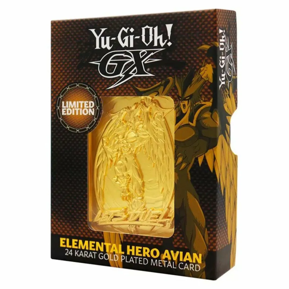 Yu-Gi-Oh! GX - Elemental Hero Avian Limited Edition 24K Gold Plated Metal Card