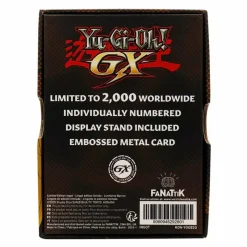 Yu-Gi-Oh! GX - Elemental Hero Avian Limited Edition 24K Gold Plated Metal Card